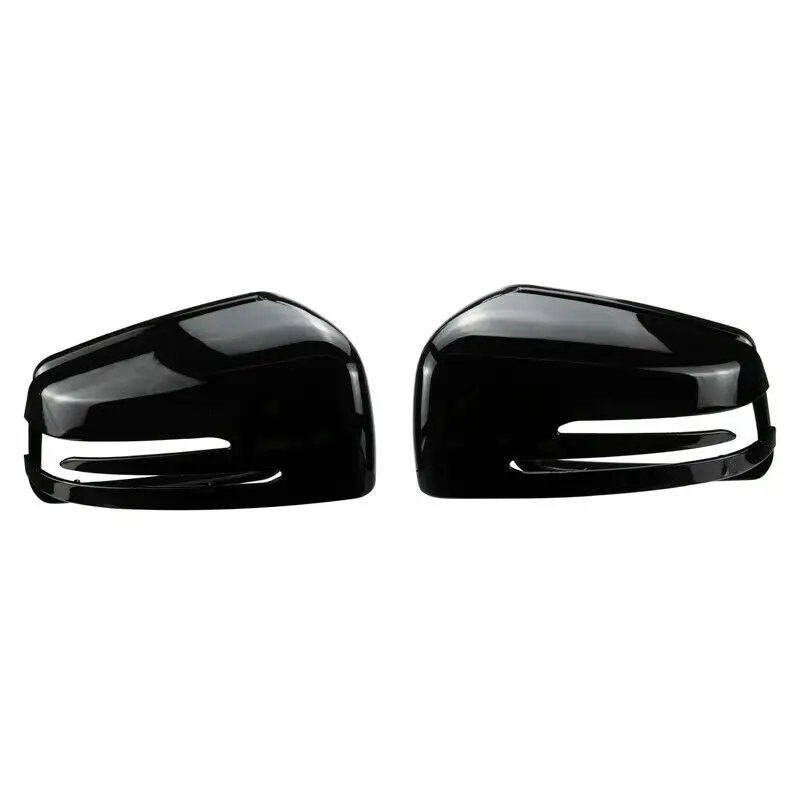 1 Pair Door Mirror Covers Side Mirror Caps for Mercedes-BENZ C E S GL Class W204 W212 W221 CLA GLA 2009-2013 Gloss Black