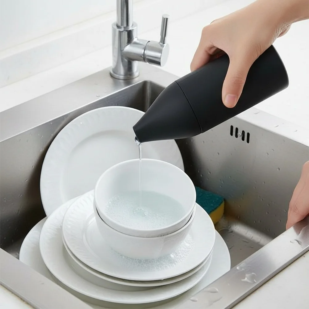 Silicone Soap Dispenser Pump for Home For Kitchen and Bathroom Use with 200ml Fill Volume for Liquid Hand Cleanser and Shampoo