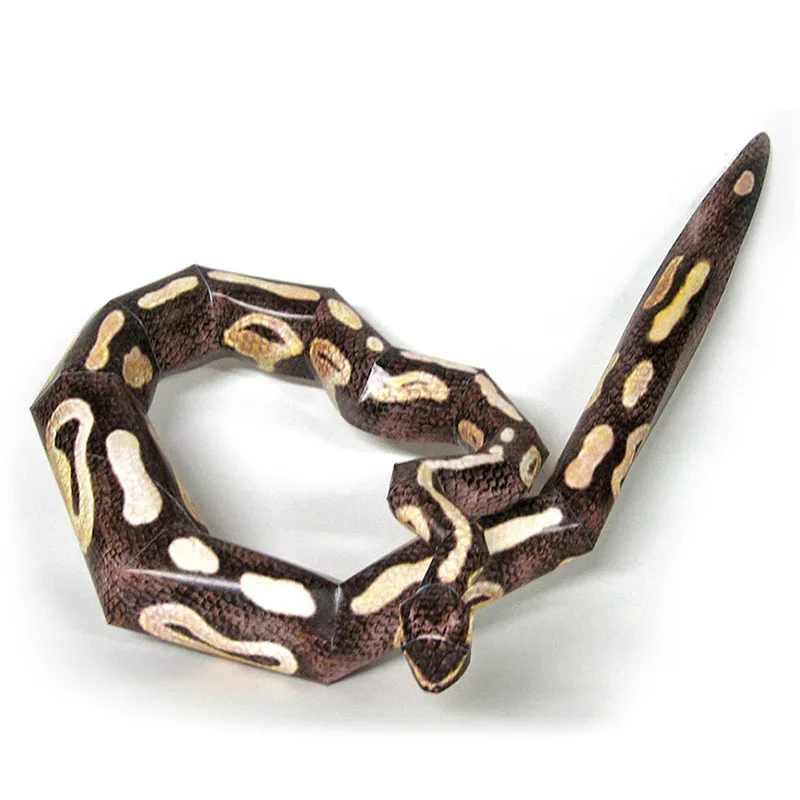 Ball Python Snake Paper Model Realistic Animal Mini 3D Papercraft DIY Kids Adult Handmade Origami Art Craft Toys WE-048