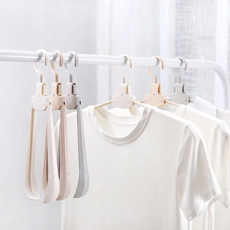 

Travel Folding Clothes Rack Portable Clothes Hanging Wide Shoulder Non-marking Clothes Hangers Adult Clothes Holders