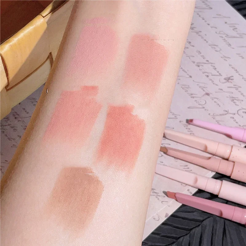 Contouring 3D Lips Matte Lipliner Pen Waterproof Lasting Smooth Lipstick Pencil Nude Milk Pink Lip Tint Lips Makeup Cosmetics