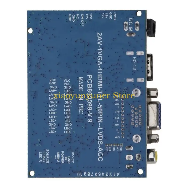 P9JB LCD Display TTL LVDS Controller Board HDMI-compatible VGA 2AV 50PIN for AT070TN90 92 94 Support Automatically