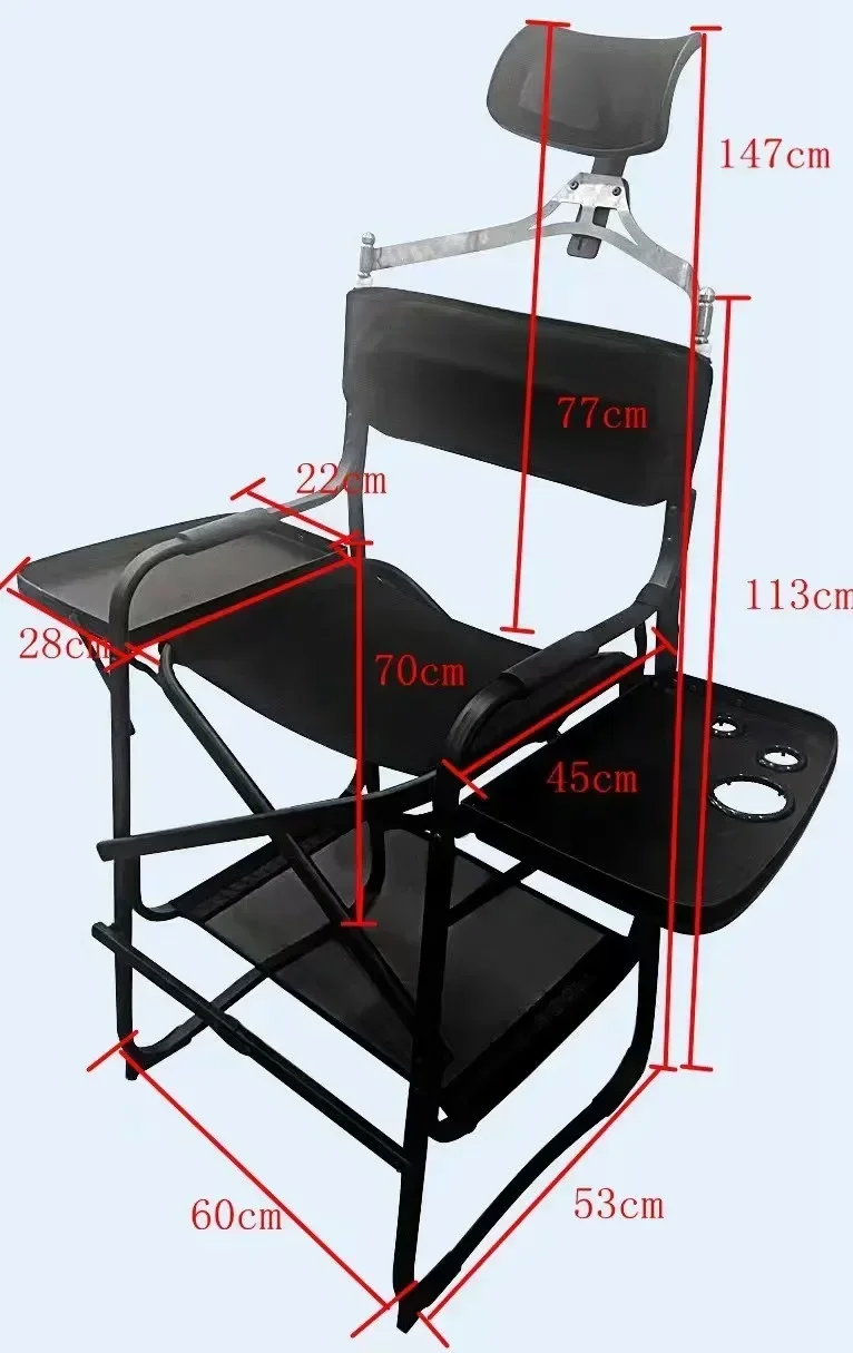 New Folding Portable Upgraded Director Makeup Artist Chair Metal Aluminum Beach Chairs Modern Wholesale Wooden Beach Chair 6kg