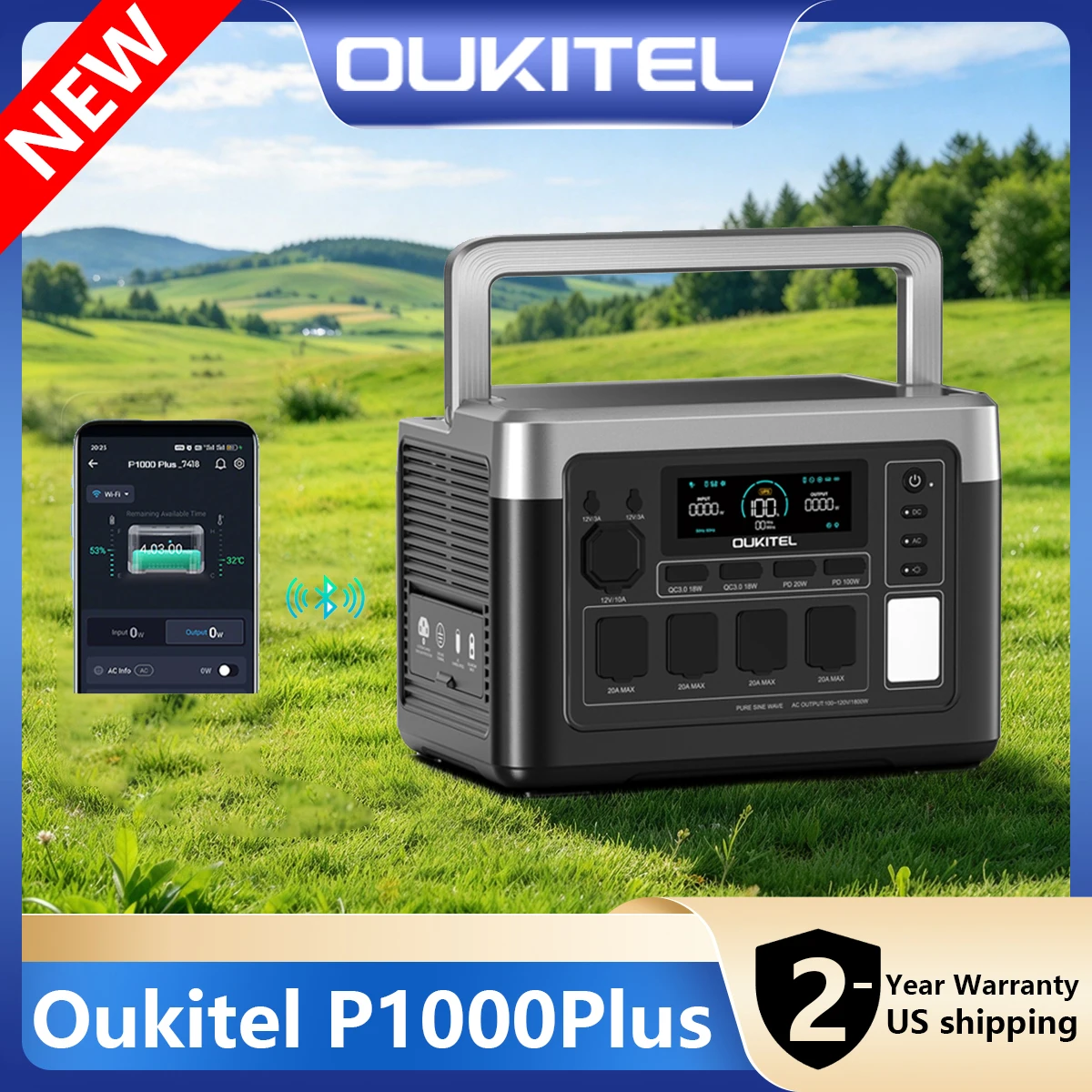 OUKITEL P1000 PLUS draagbare k - Outdoor Power Plus recensie en prijs
