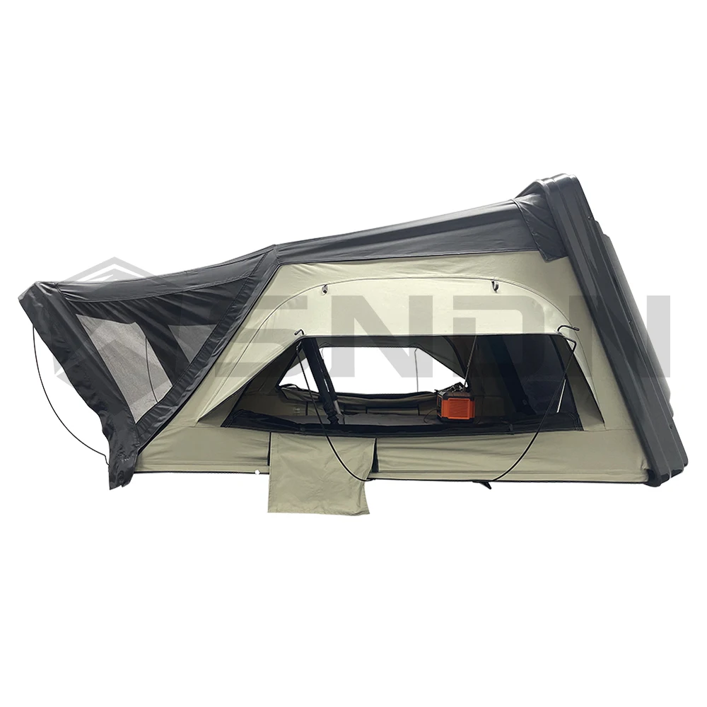 

4x4 Camping ABS Hard Shell Roof Top Tent 3-4 People Easy Setup Roof Top Tent Vehicle Roof Top Tent SUV Car RTT