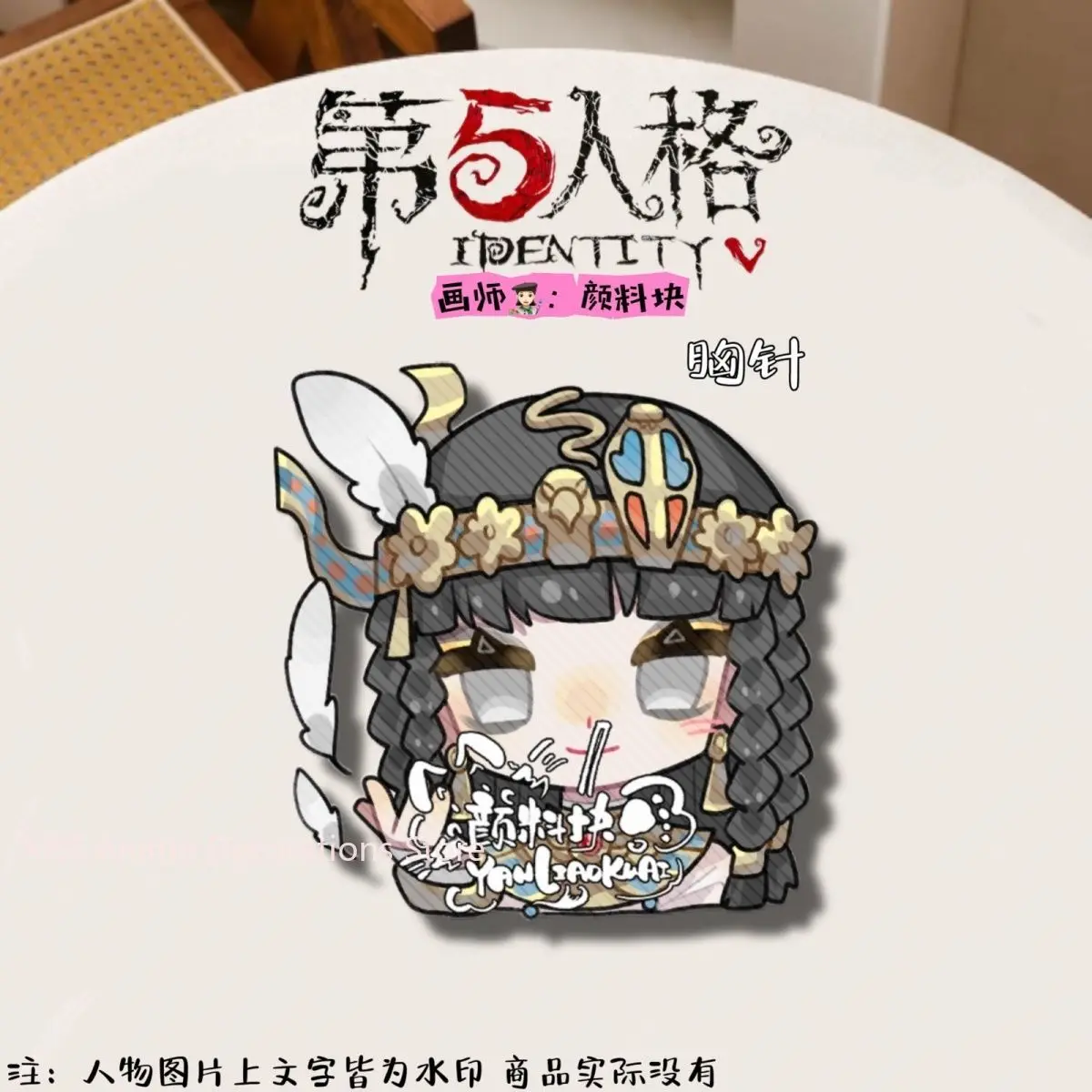 9PCS New Identity V Little Girl  Badges Anime Cute Brooches Lapel Pin DIY Backpack Hat Clothes Accessories Collectible Gifts