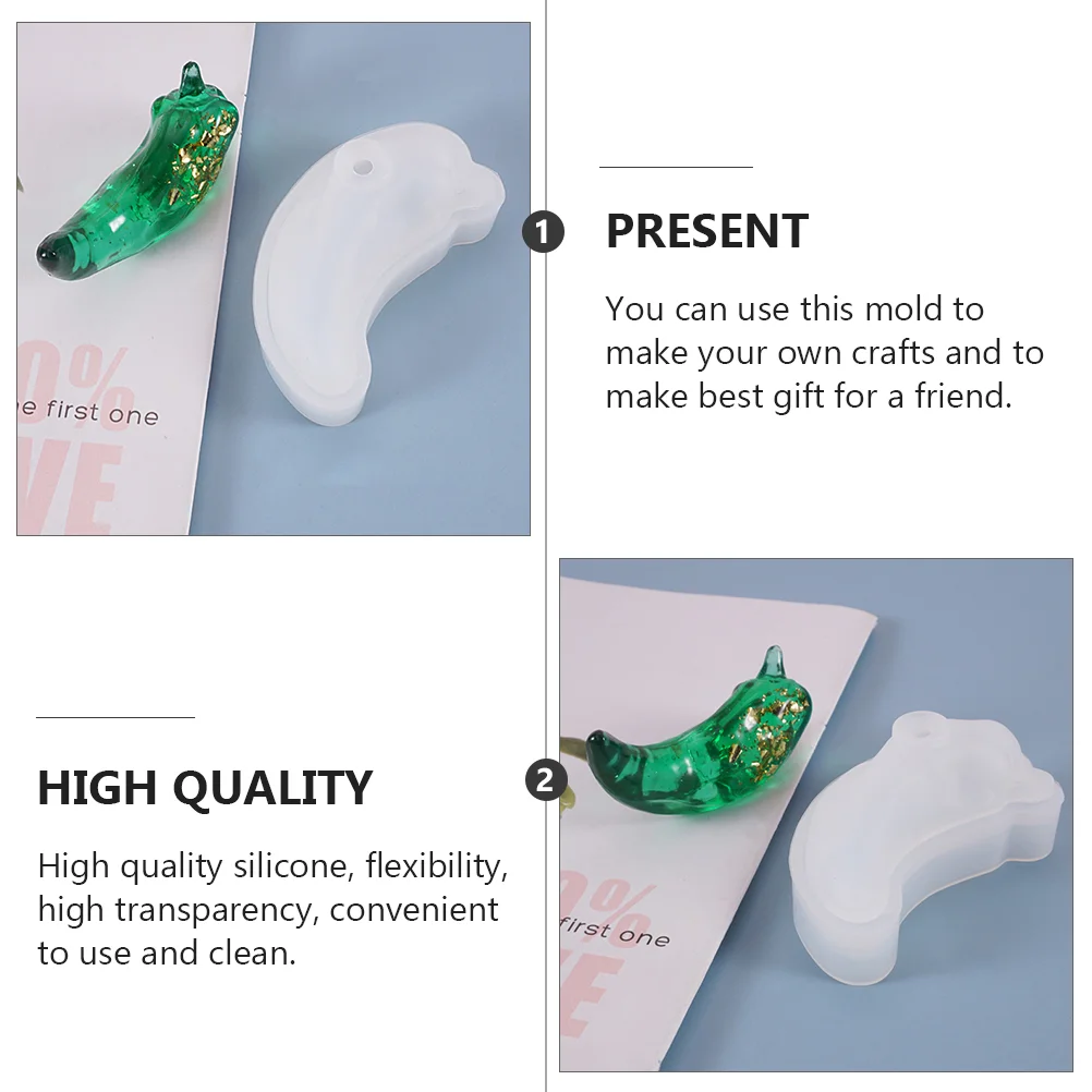 Green Pepper Mold Silicone DIY Molds Chili Decor Crystal Handmade Making Tool Silica Gel Decorate