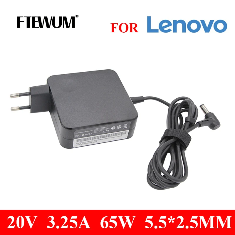 20V 3.25A 65W 5.5*2.5mm AC DC Laptop Adapter For Lenovo IBM G460 Y460 G470 Y470 G480 Y410P U130 U165 U350 U310 U410 U430 Charger