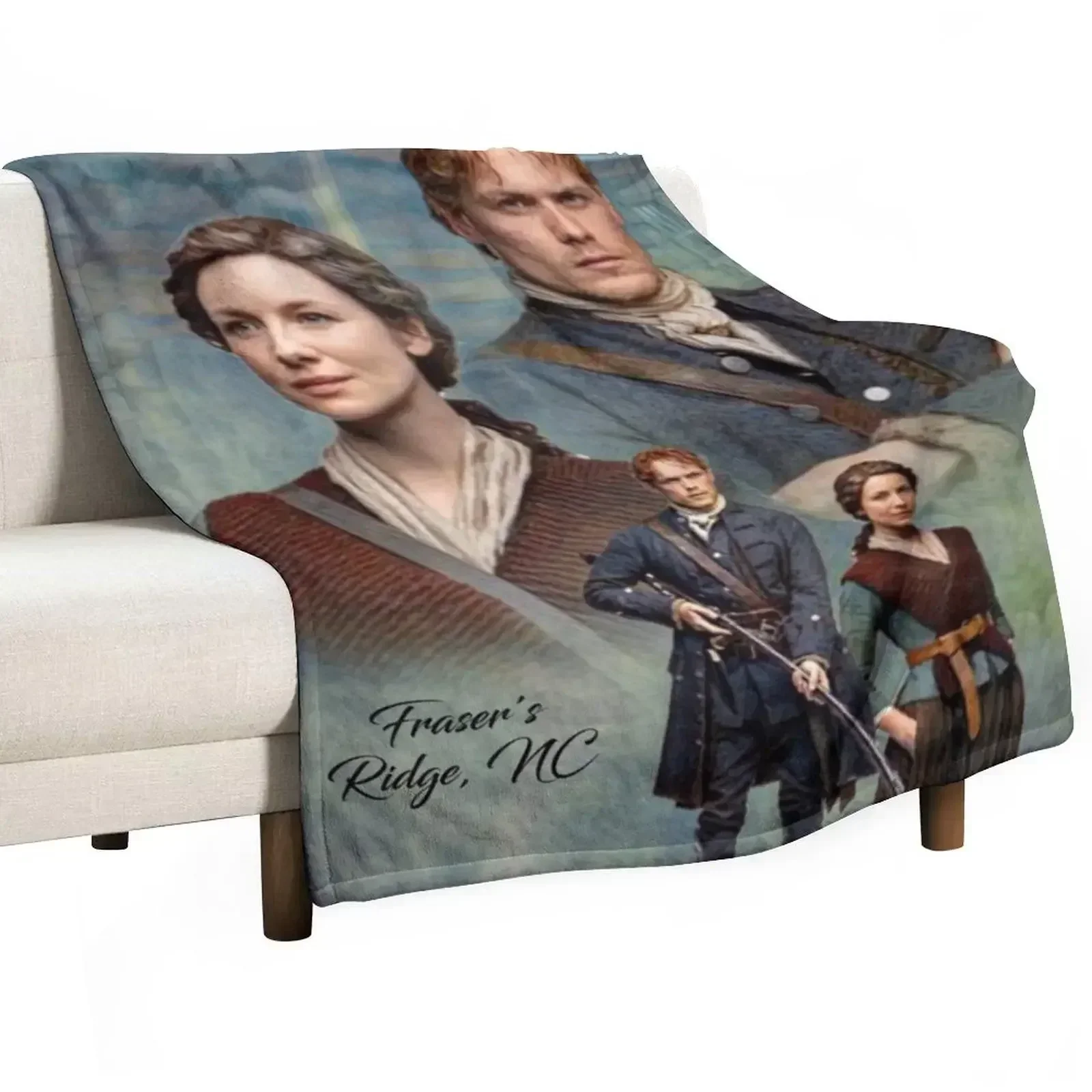 

Jamie and Claire Fraser/Frasers Ridge, NC Throw Blanket Beautifuls Thermals For Travel Warm Flannels Blankets