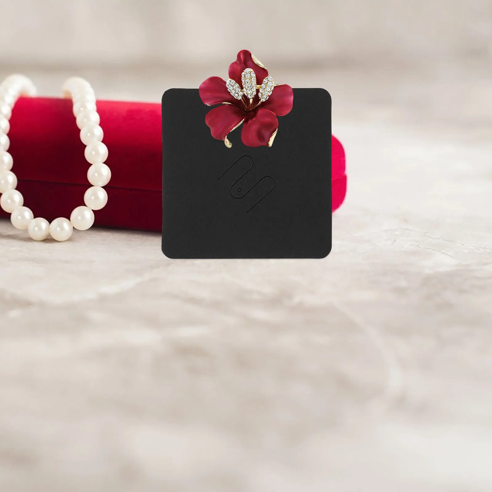 100 ชิ้นเข็มกลัด Pin การ์ดแสดงผล 7x7 เซนติเมตรเปล่ากระดาษแข็งผู้ถือการ์ดสําหรับต่างหูสร้อยคอเครื่องประดับบรรจุภัณฑ์การออกแบบ