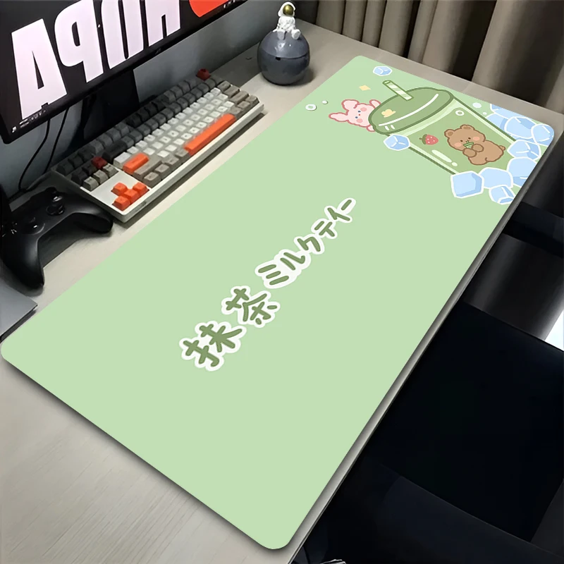 Gaming Extended Mouse Pad Gamer PC Computer Cartoon Anime Keyboard Pad Milktea Desk Mouse Mat Offices Interior Accessories Rug