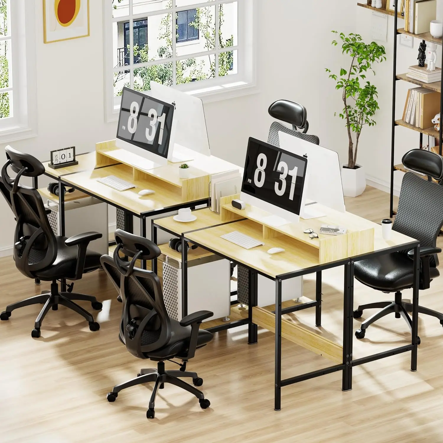 !@Combohome Customizable Modern Wooden Shelving Desktop Corner Computer Desk Study Table Office