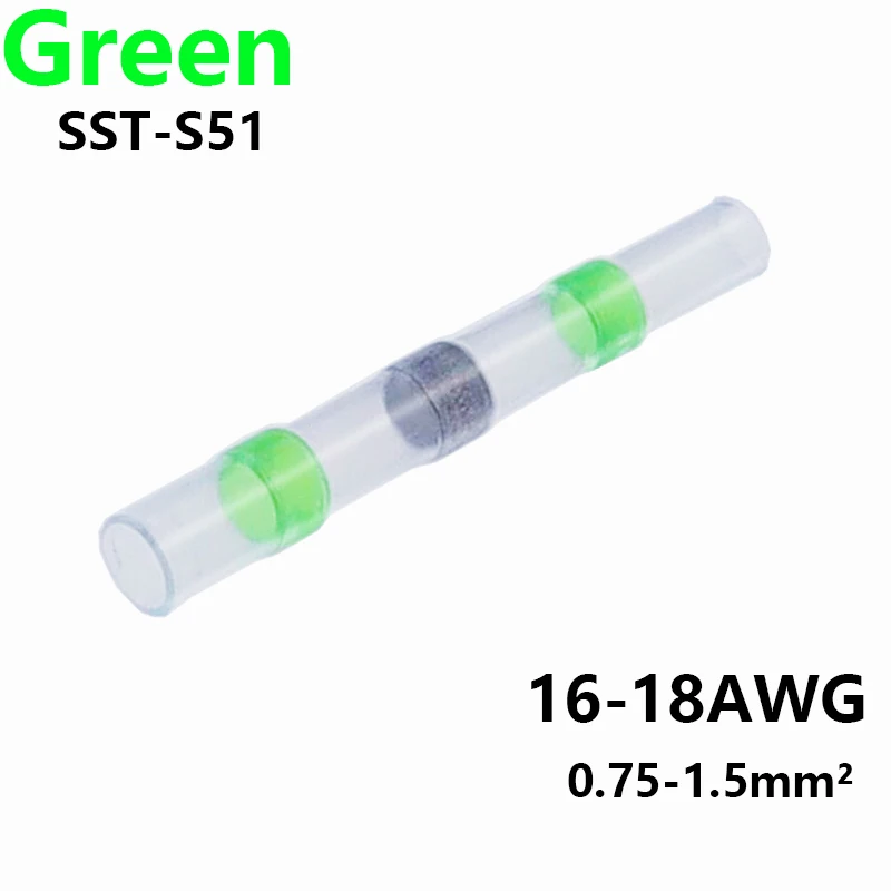 5/10/20/30/50pcs Solder Seal Wire Connectors 3:1 Heat Shrink Insulated Electrical Wire Terminals Butt Splice Waterproof image 4