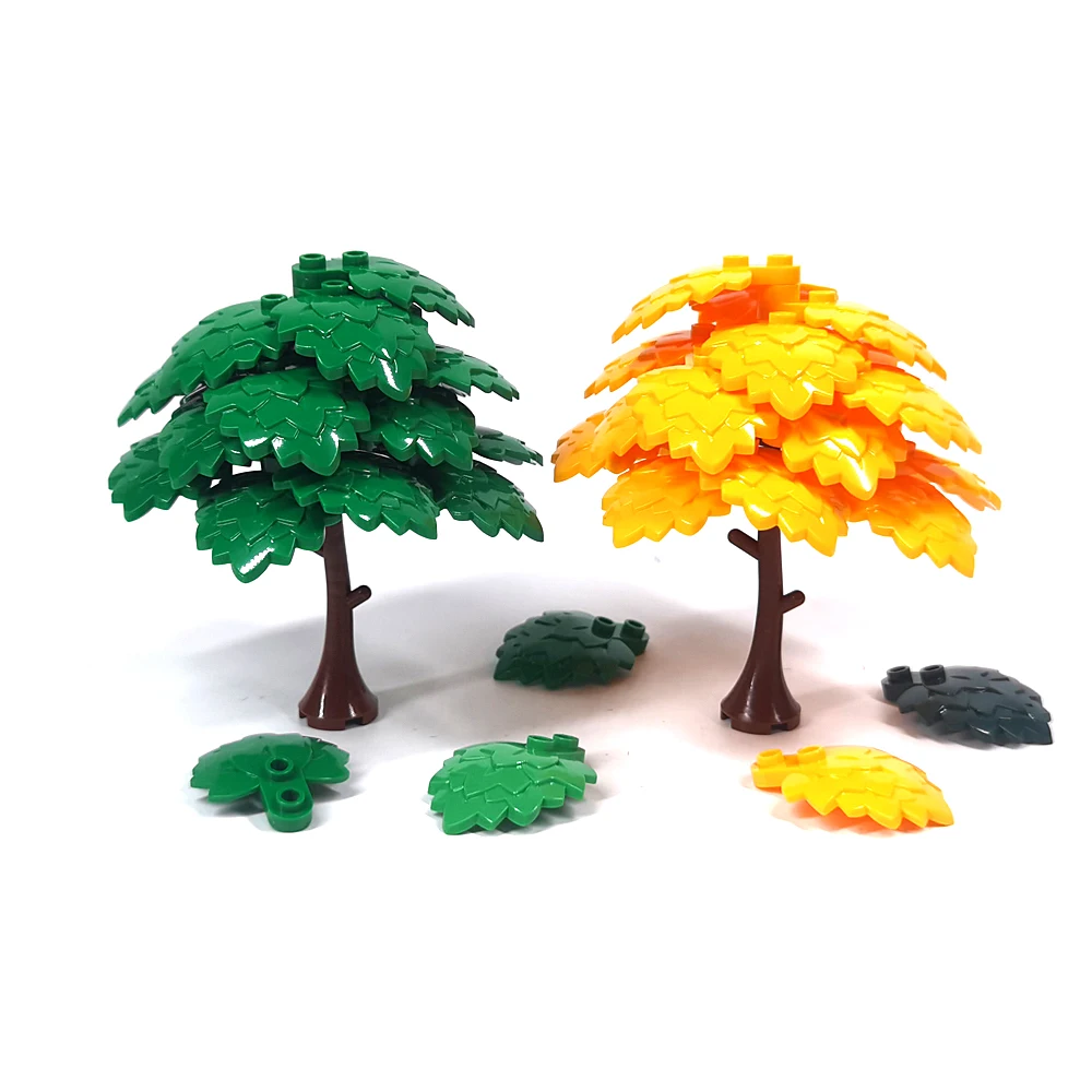 

MOC 5058 Ботанический лист, цветок, кирпич, тарелка для растений, круглая 1x2 с многослойными листьями, строительные блоки, игрушки из частиц, подарок на день рождения