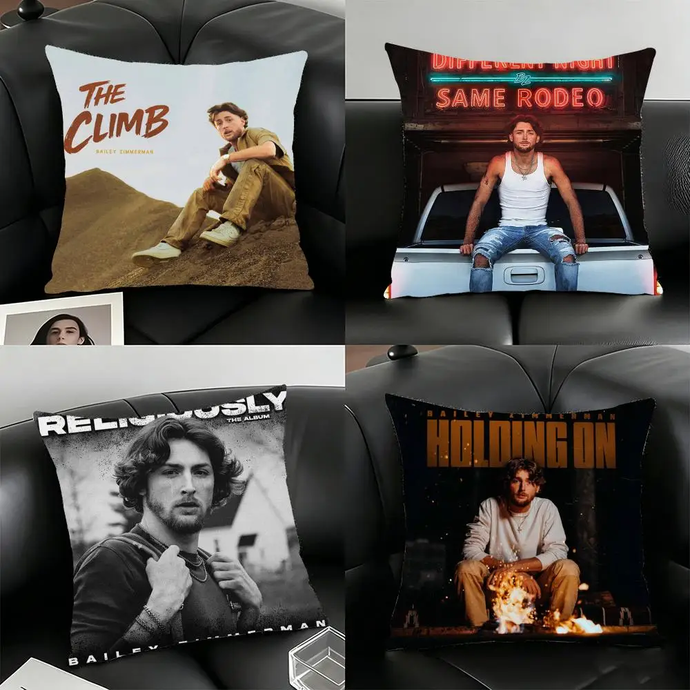 Singer B-Bailey Zimmerman Cushion Cover Soft Plush Pillowcase Double Sided Cushion Cover for Sofa Bedroom Home Decor Gift