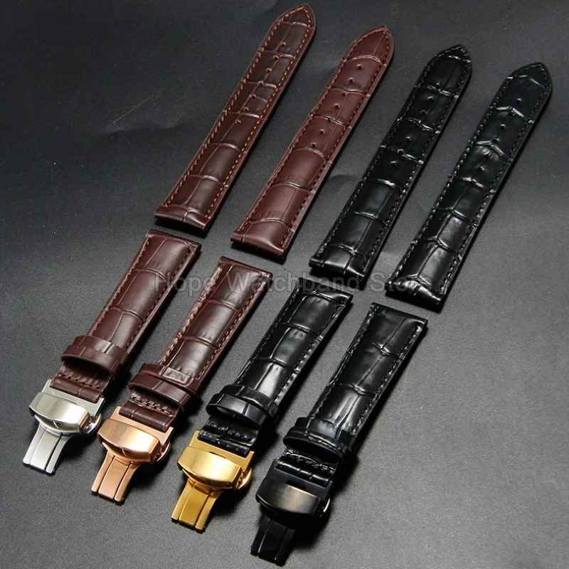 High-Quality Bamboo Texture Bracelet for Tissot Le Locle T41 T006407B T063617A 1819 20 21 22mm Black Brown Cowhide Watchband