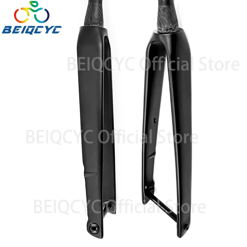 

Carbon Internal Cables Fiber Road Front Fork Thru Axle Disc Brake Racing Road Fork 700*32C Tapered Tube Cyclocross Rigid Fork