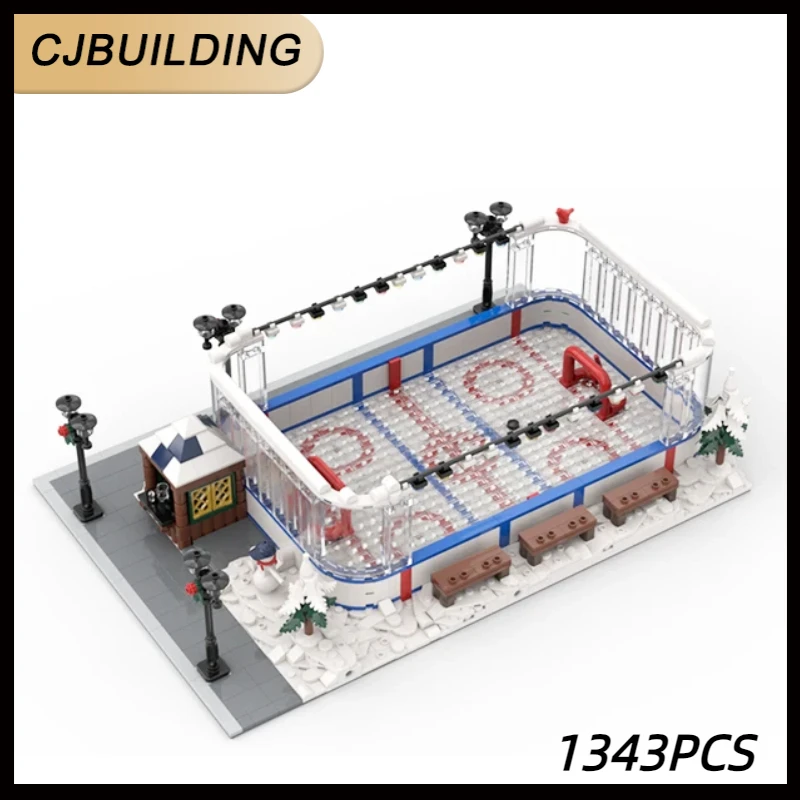 

MOC-165505 Winter Sports Modular Building Winter Ice Hockey Rink Building Block Assembly Model Brick Toy Children's Gifts