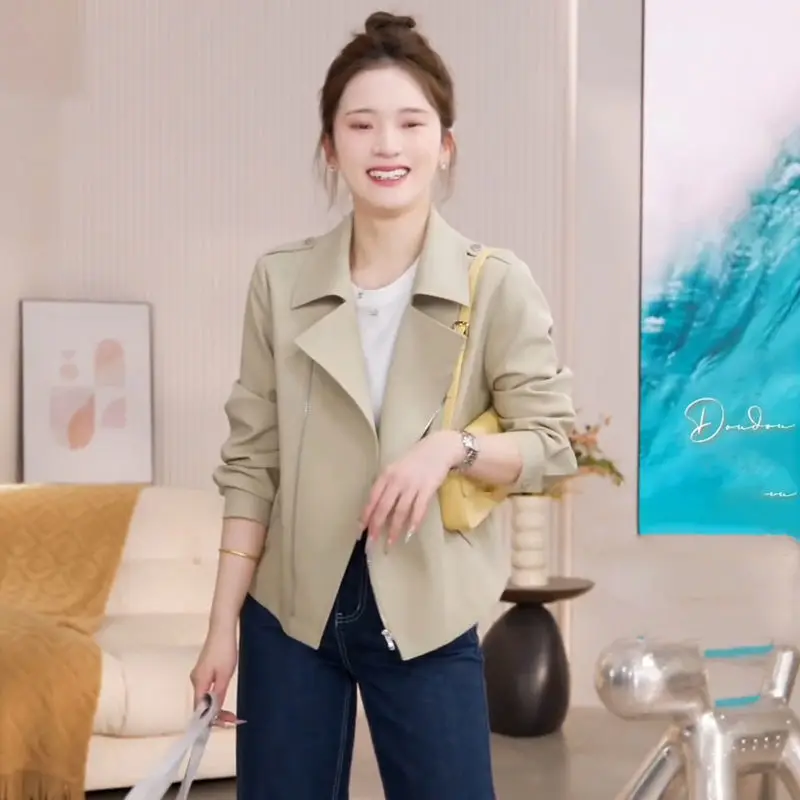 

Short Collar Trench Coat For Women 2025 New Style Spring And Autumn Coat For Women Slim Fit Short Trench Coat Versatile Top