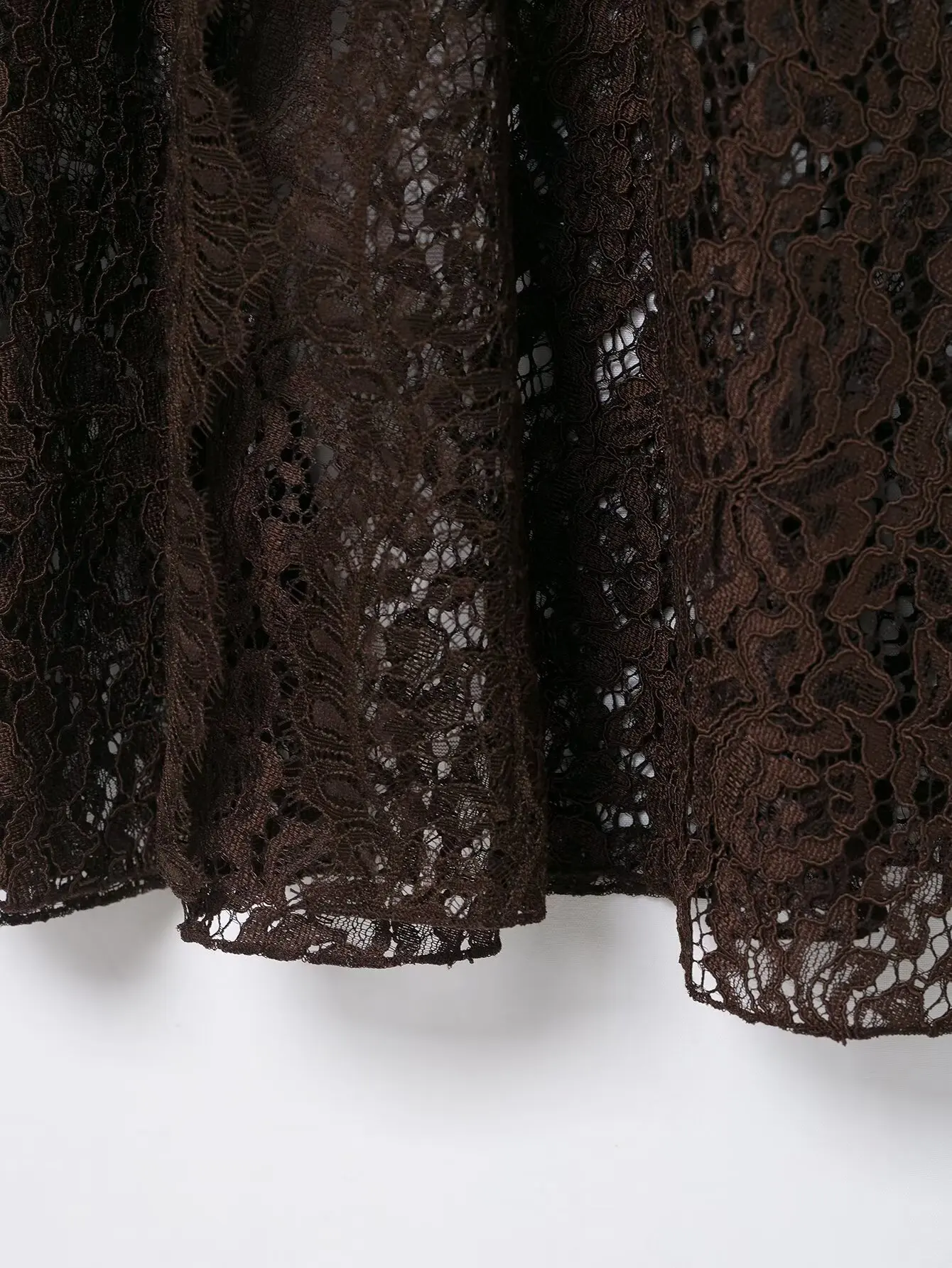 TFAFXY 2025, Herbst Frauen Mode Einfarbig Satin Spitze Splice Hohe Taille Lange Röcke Frauen Elegante Party Röcke Y2K – Detail 6