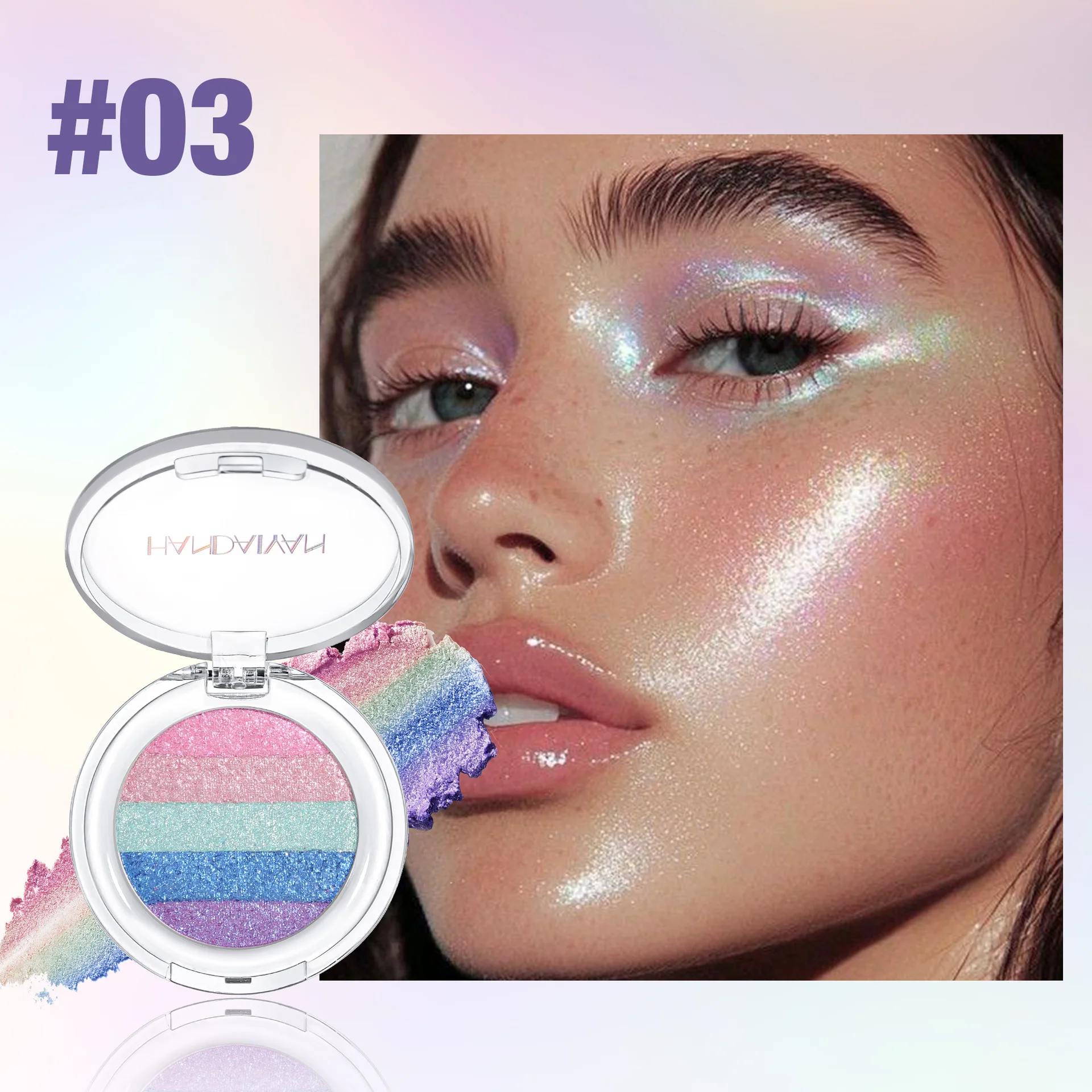 Chameleon Eyeshadow Glitter Highlighter Eye Shadow Shiny Long Lasting Multichrome High Eyeshadow Eye Makeup Art Cosmetic