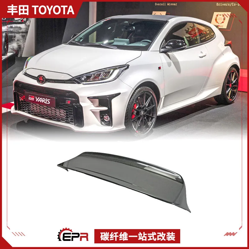 

Подходит для Toyota Yaris GR, хвост из углеродного волокна, модифицированный задний спойлер GV, верхнее крыло, фиксированное ветровое крыло.