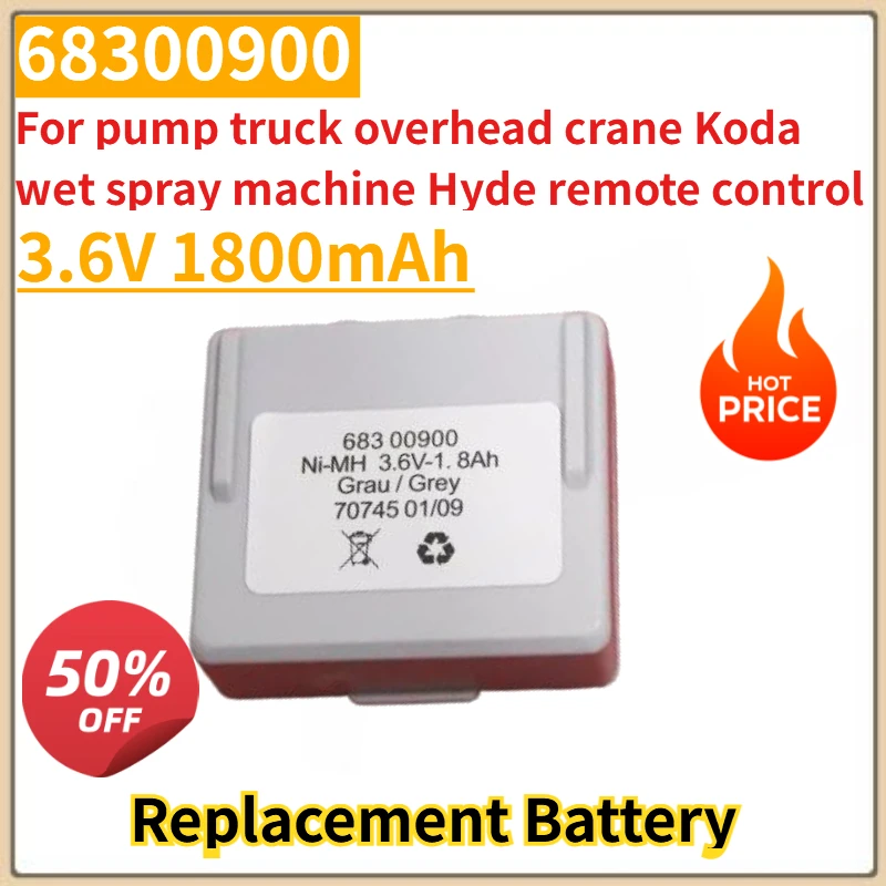 

High Quality New 68300900 3.6V 1800mAh for pump truck overhead crane Koda wet spray machine Hyde remote control battery