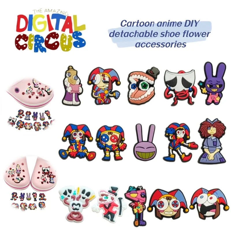 Magical Number Circus cartoon personalized Crocs shoe flower accessories cartoon DIY detachable shoe flowers Crocs charms