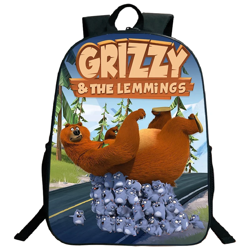 

Grizzy And The Lemmings 3D Print Large Capacity Backpacks Laptop Bag Children Schoolbag Primary School Schoolbag Boys Bookbag