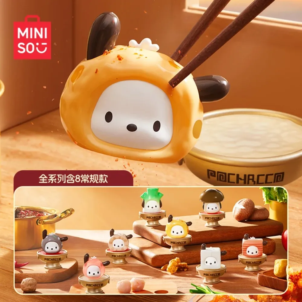 

Genuine Sanrio Pochacco Hotpot Party Series Mini Blind Box Toys Cute Pochacoo Figurines Desktop Ornaments For Girl Holiday Gifts