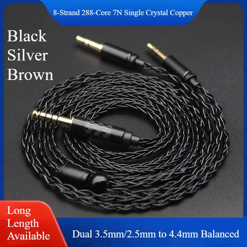 

Кабель для обновления гарнитуры, двойной 3,5 2,5, монокристаллическая медь, серебро, ananda he400se4.4, баланс