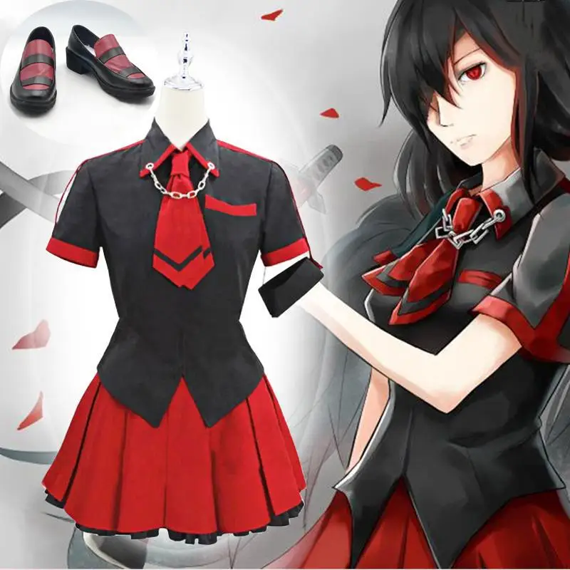 

Anime Blood-C Cosplay Kisaragi Saya Cosplay Costume Girl Dress Uniform Women's Daily School Uniform Halloween Custom Made