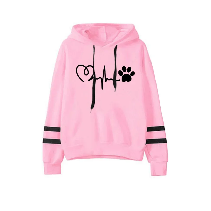 Kapuzenpullover für Damen, bedruckt, gestreift, Sweatshirts, lässig, sportlich, Damenbekleidung, täglich, Büro, Zuhause, Tops, Straße, lange Ärmel, Pullover