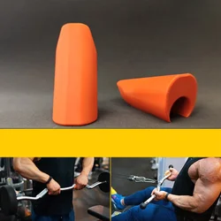 2PCS Dumbbell Barbell Grips Handles Silicone Anti-Slip Protect Pad For Pull Up Weightlifting Support Gym Body Building Workout