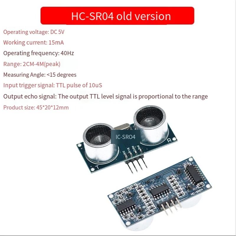 HC-SR04 US-100 US-015 Ультразвуковой модуль датчика расстояния, широкое напряжение 3-5 Вэлектронная инженерия, фиксированная поддержка