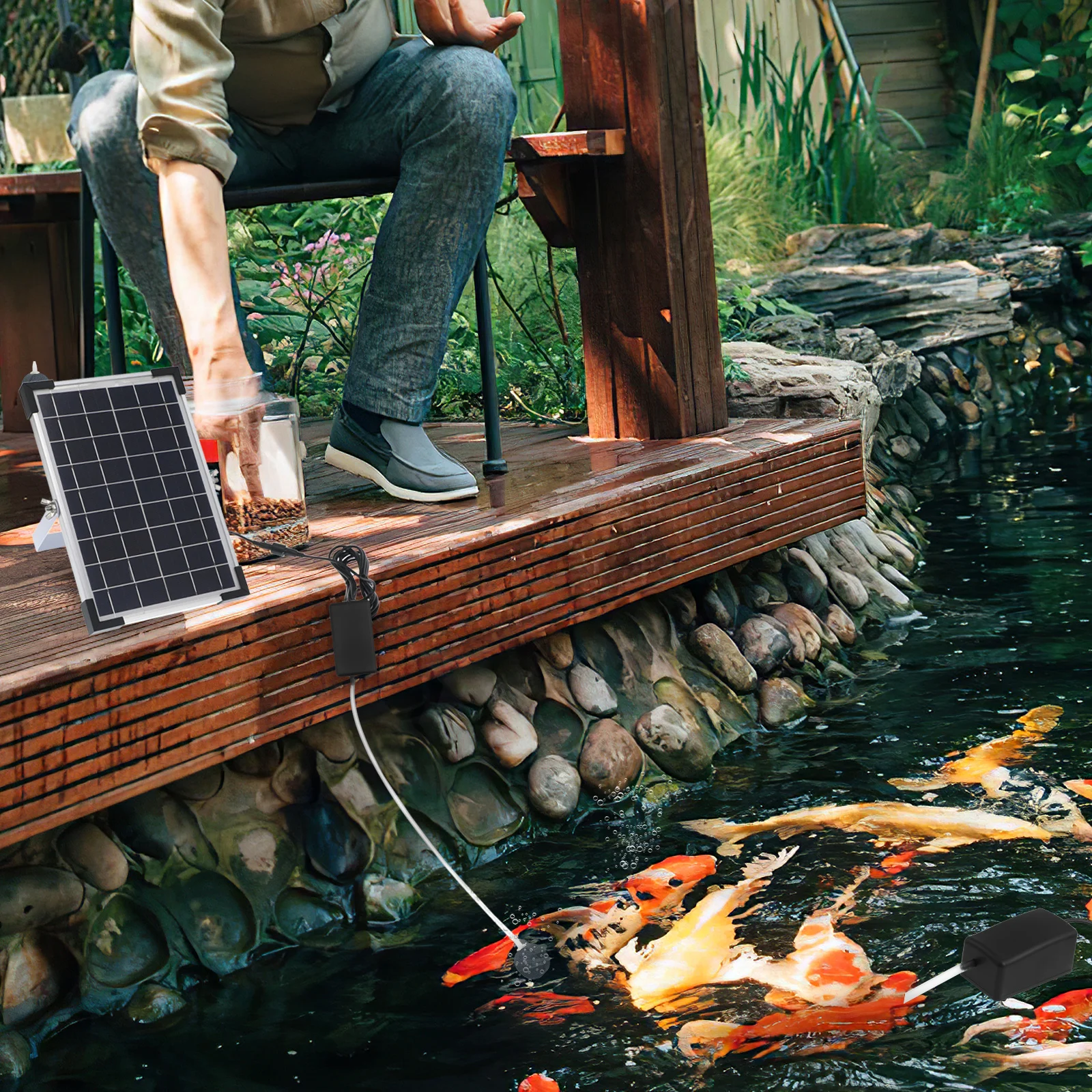 

Solar Oxygen Pump 10V5W High Power Fish Tank Aerator Pond Pumping System Aquarium Garden Small Heater Pumps