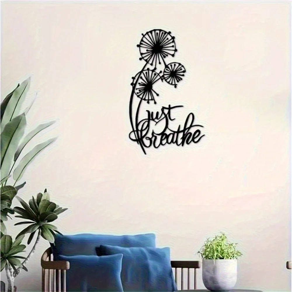 Elegant Dandelion Iron Wall Sculpture Rustproof Metal Hanging Art Perfect Housewarming Wedding Gift for Home Decor