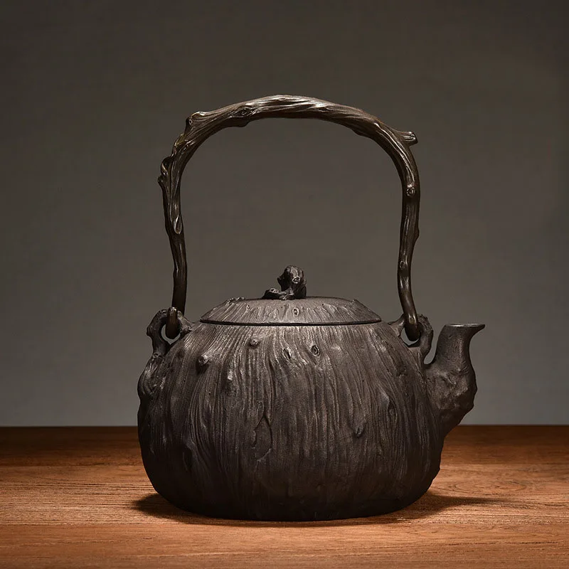 900ml, 1400ml cast iron water KETTLE for house use,gift, one-piece molding, hand-painted relief, Chinese-style retro tea set