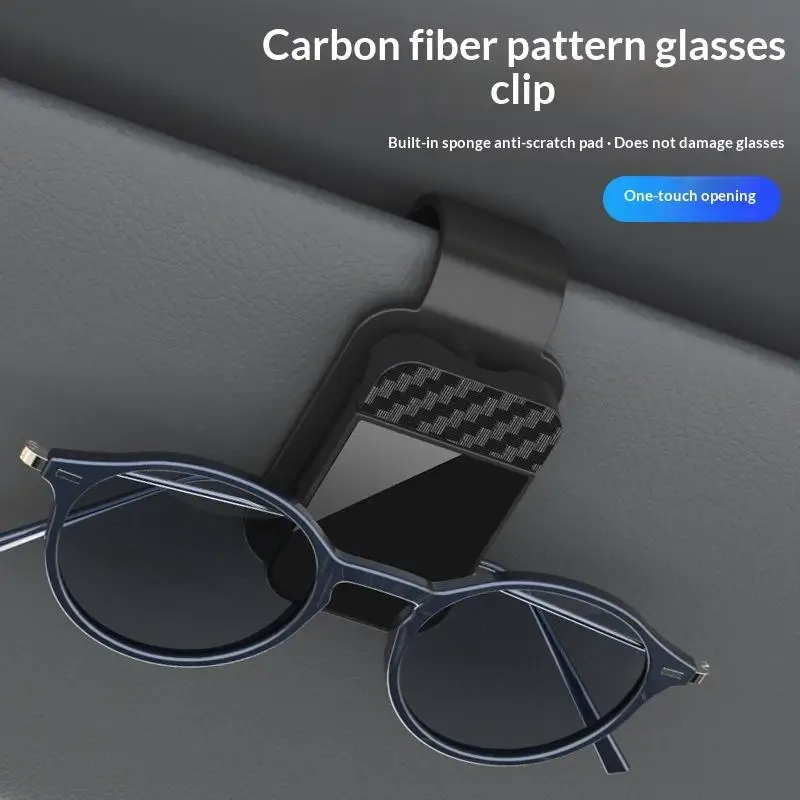 Car Sun Visor Sunglasses Clip Holder Stable Eyeglasses Hanger Card Ticket Organizer Interior Storage Clip Car Accessories