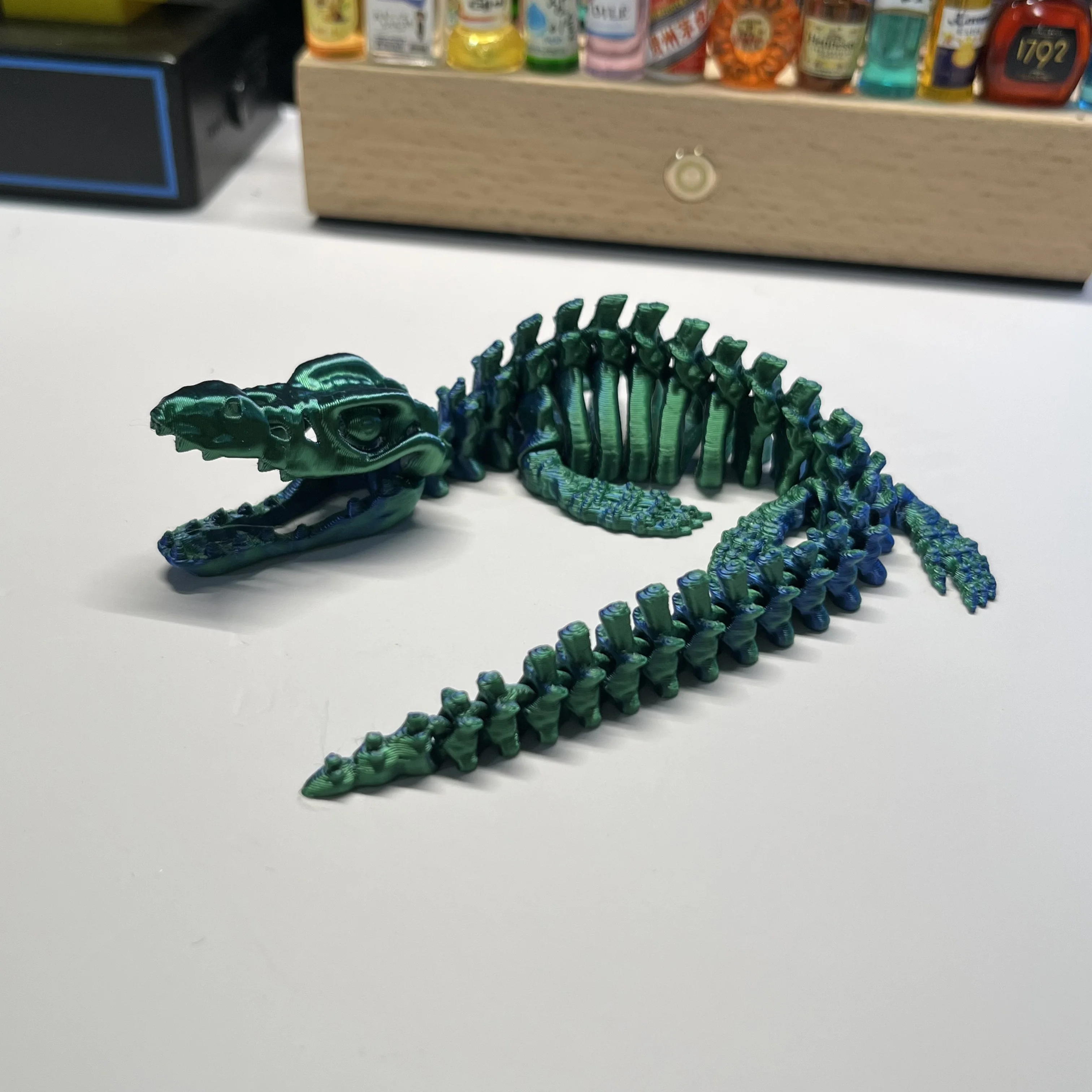 Miniatura de Mosasaurus Articulada Impressa em 3D, Decoração de Dinossauro Móvel para Mesa, Presente Criativo Colecionável