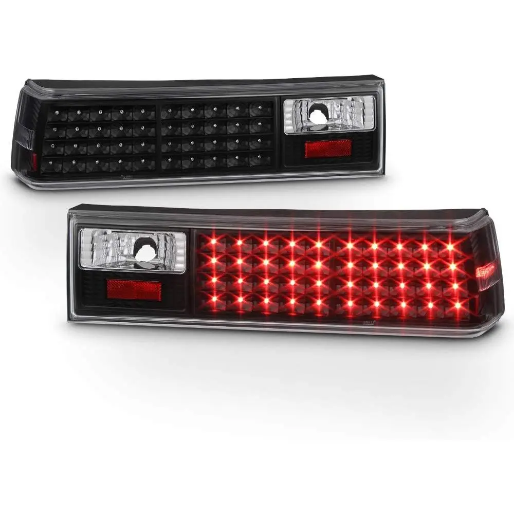 

- For Black 1987-1993 Ford Mustang LED Tail Lights Brake Lamps 87-93 Left+Right Pair