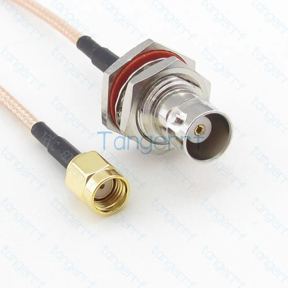 

BNC Female Bulkhead waterproof to RP-SMA Male Plug RF Pigtail RG-316 Coax Coaxial Cable 50ohm 3Ft 100cm RG316 Tangerrf