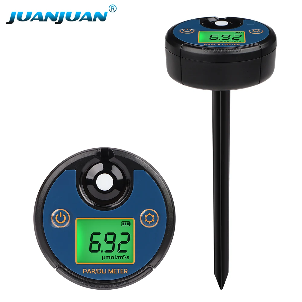 Professional PAR Meter 400-700nm Digital PPFD Photosynthesis Quantum DLI Tester with 5-Year Data Export for Horticulture