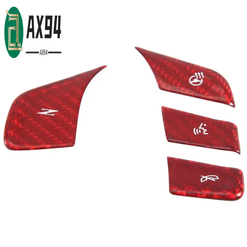 

AX94-Car Carbon Fiber Steering Wheel Button Sticker Trim Cover For Corvette C8 2020-2023 Heated Button Decal