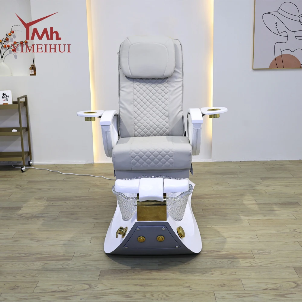 Nail Salon White Massage Pedicure Spa Chair Pipeless Luxury Pedicure foot bath chairs