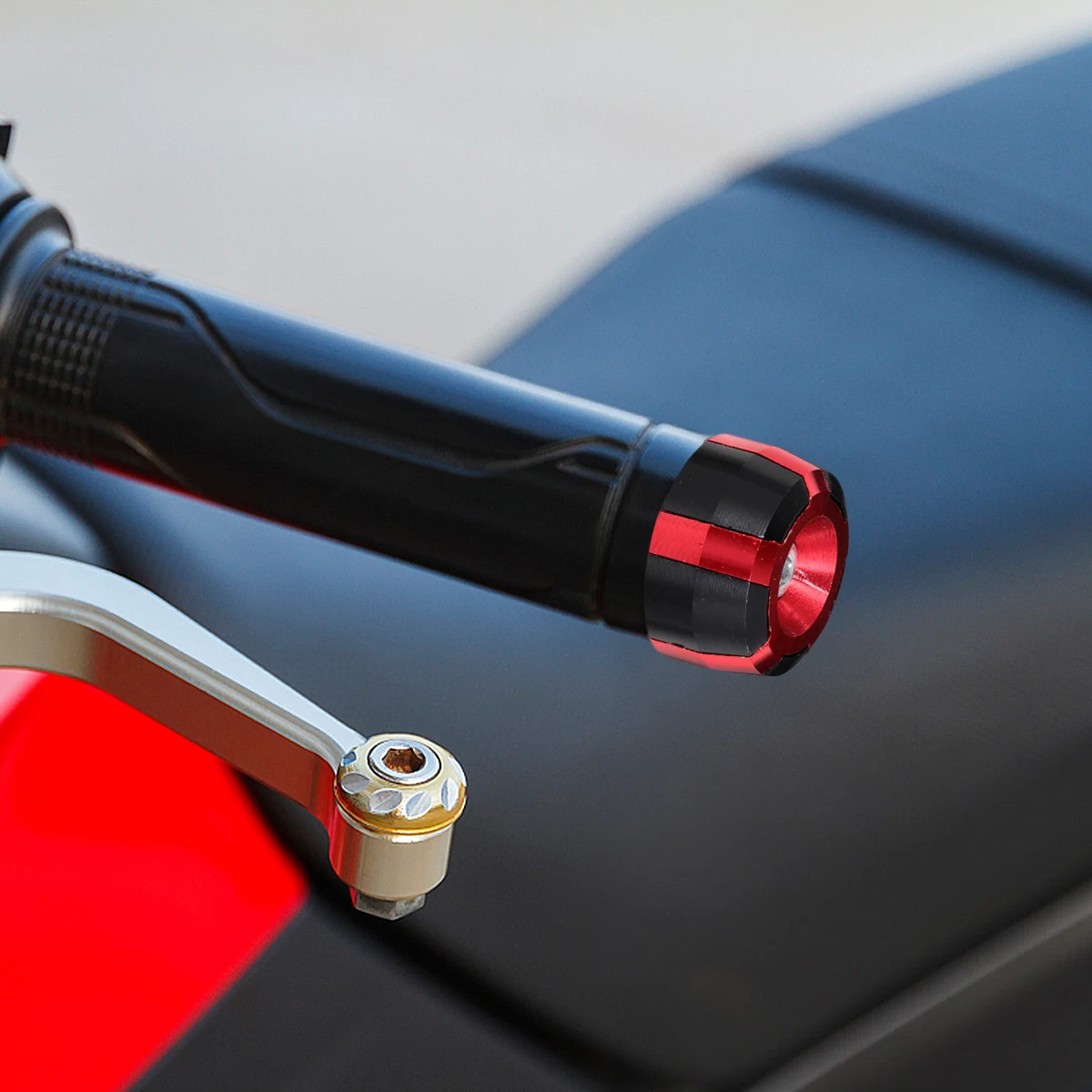 

2pcs Motorbike Handlebar Plug Premium Aluminum Alloy Durable Handlebar End Cap Round Plug For Motorcycle Motorbike Modification