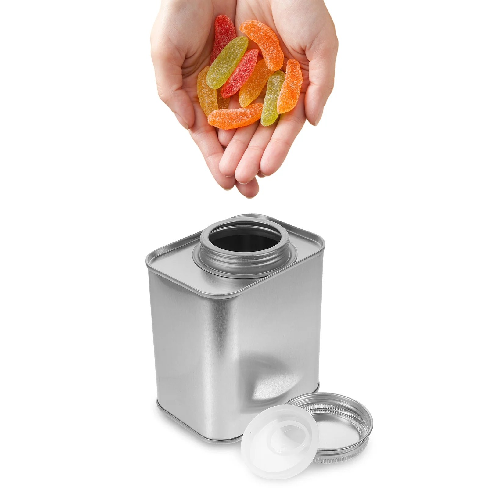 

4pcs Coffee Bean Storage Large Capacity Airtight Tinplate Canister For Tea Sugar Spices Food Jar Household Tea Canisters Kitchen