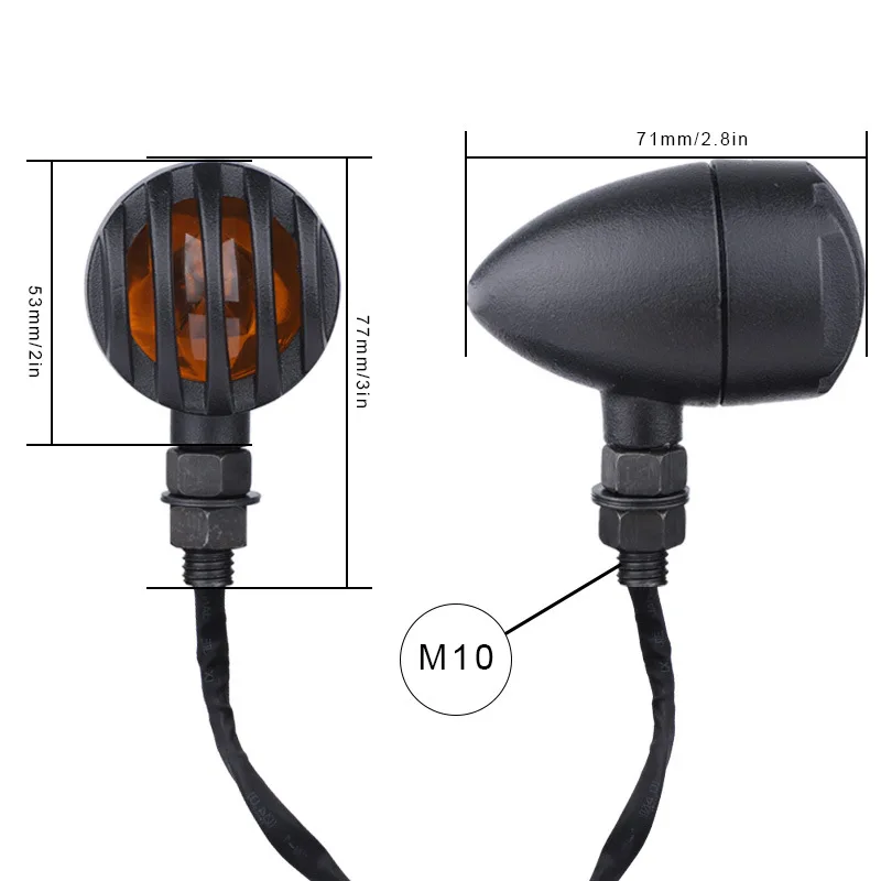 12V Waterproof Motorcycle Indicator Blinker Light Fence Halogen Turn Signal Flasher for Universal Dirt Bike Pit Bike Motocross