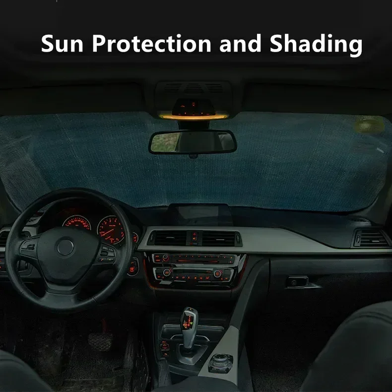 140cm Car Windshield Foldable Sun Shade Visor Cover Block Reflector Portable Breathable Anti UV Protector Screen Free - view 3