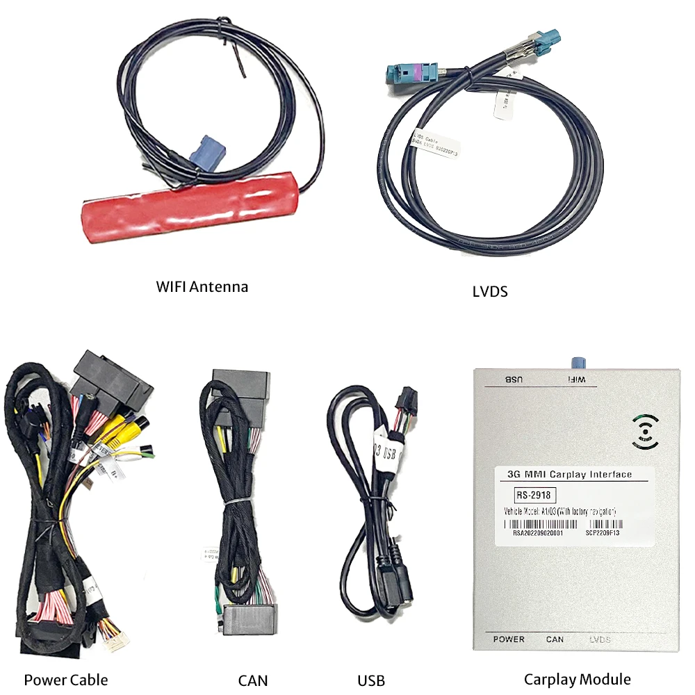 Upgraded versionMonitor Usb for   A1Q3 With  Carplay  Extending Front View 6.5''/7'' Inch Screen Carplay Interface